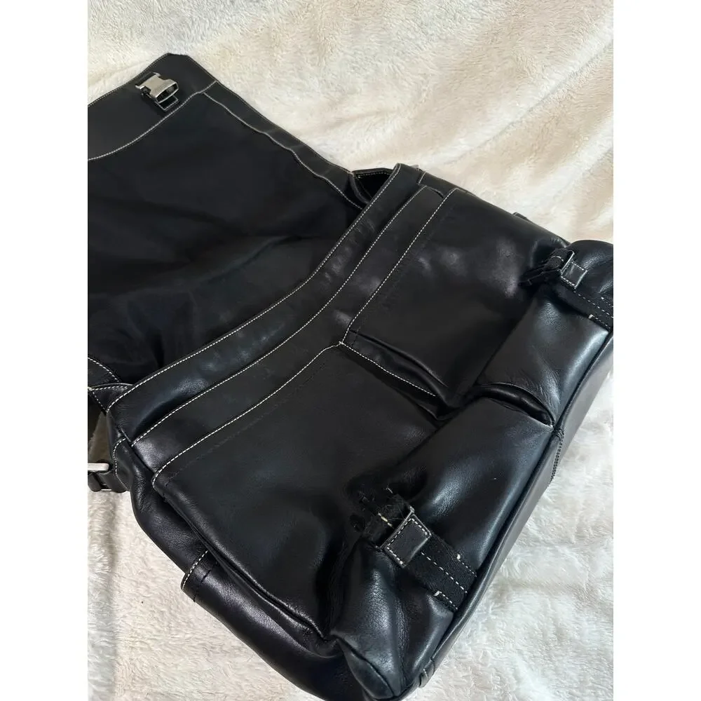 COACH Leatherware Messenger Briefcase Black 05A01 $698
